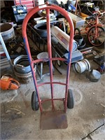 Metal 2 wheel cart only/tires good