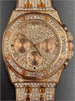Rose Gold Sapphire Crystal UNISEX Luxury Watch