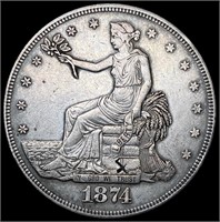 1874-S Silver Trade Dollar NEARLY UNCIRCULATED