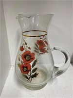 West Virginia Glass Company Poppy Pitcher  k