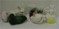 Green Glass Duck Egg Cup Lot