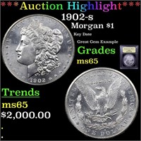 *Highlight* 1902-s Morgan $1 Graded GEM Unc