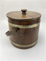 Vintage Banded Wood Ice Bucket / Container