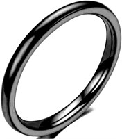 Minimalist 1.5mm Black Stackable Band