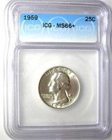 1959 Quarter ICG MS66+ LISTS $350