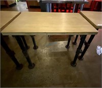 INDUSTRIAL DINING TABLE W/ PIPE LEGS, 36" X 24"