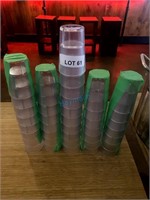 GROUP OF STACKABLE PLASTIC GLASSES