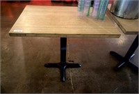 WOOD DINING TABLE W/ BASE, 36" X 24" X 30"