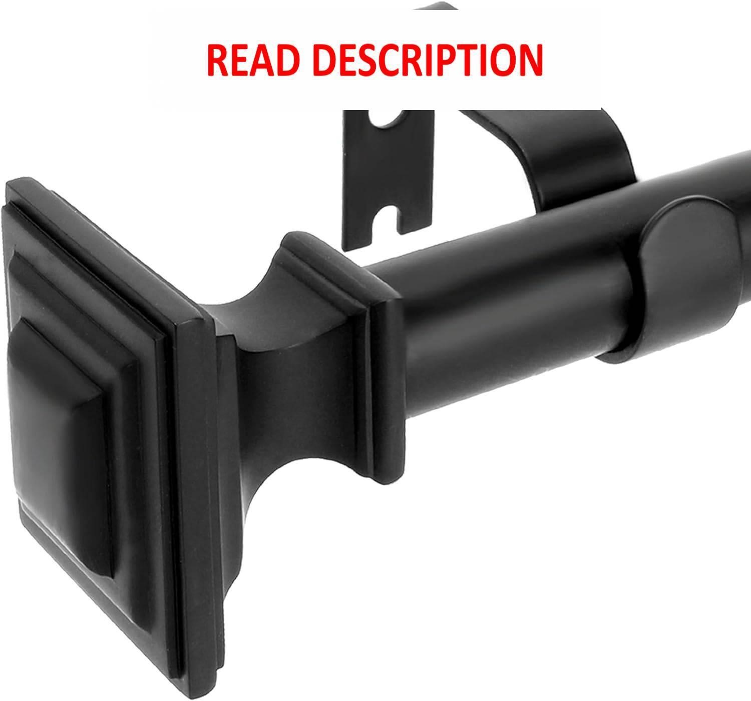 Curtain Rods for Windows 66 to 120 Inch  Black