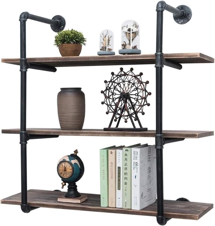 Industrial Pipe Shelf 3 Tier Ladder Shelves