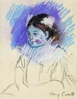 MARY CASSATT American 1844-1926 Pastel on Paper