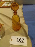 Eric Hoglund Mid-Century Amber Lady Bottle