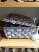 Wicker Basket full of Sewing Thread