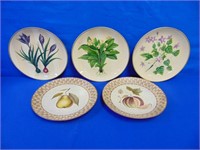 (5) Veggie Inspired Decorative Plates