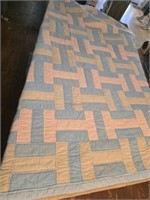 Hand made Quilt approx 7' x 6'