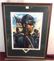 T. Haskin Frederick Buffalo Soldier Lithograph