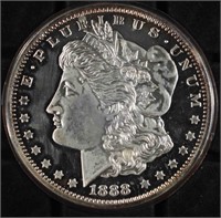 1 lb  Fine Silver- Replica of Morgan Silver Dollar