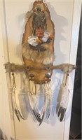 Native American Wooden Decorative Wall Piece 17x32