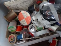 Lot of Sewing Supplies / Thread / Pin Cushions