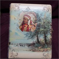 Antique celluloid native American chief album.
