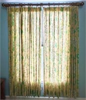 YELLOW FLORAL CURTAIN PANELS