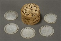 Chinese Qing Dynasty Ivory Box and Cover,