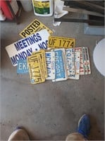 Vintage Metal  License Plates