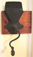 Antique Wall Mounted Coffee Mill - 8" x 7"