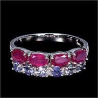 Natural Ruby Tanzanite Ring