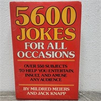 5600 Jokes For All Occasions, Nice Thick Book!