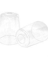 Anmire 2 Pack Clear Seeded Glass Shade, Modern