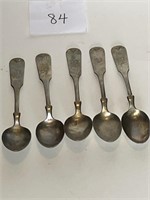 5 Brazilian silver spoons