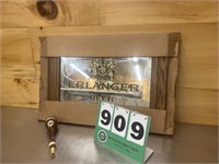 22" X 17" Erlanger Beer Framed Mirror & Handle