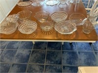 12 ASSORTED CLEAR GLASS PIECES