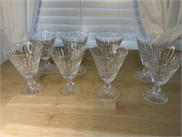 8 CRYSTAL STEMMED GLASSES