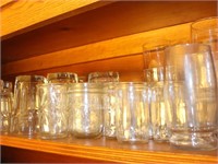 Large Group of Clear Glasses