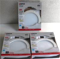 New Satco LED 7" Flush Mount Light Fixtures set 3