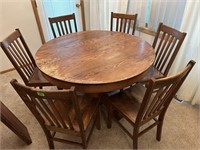 Dining Room Table w/6 Chairs; Leaves