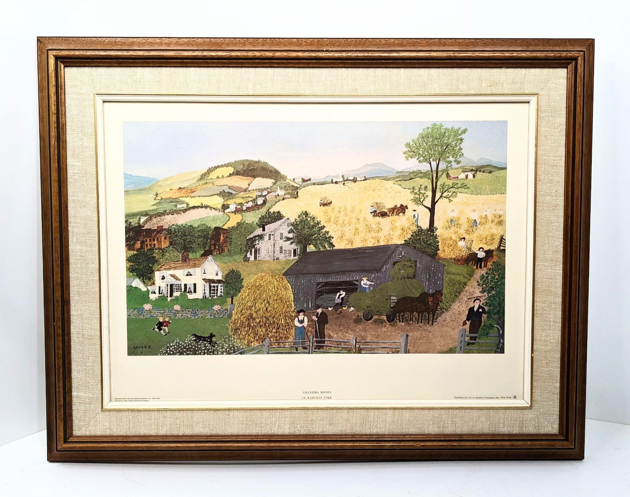 "Grandma Moses" In Harvest Time Art Print