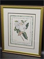 Botanical Print in Gold Wood Frame
