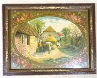 "The Farm Yard" antique picture