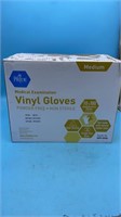 Box of vinyl gloves