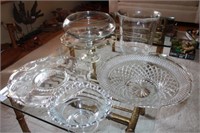 Lot of Glass Platters & More