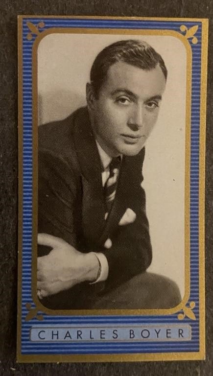 CHARLES BOYER: Antique Tobacco Card (1936)