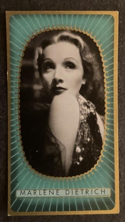 MARLENE DIETRICH: Antique Tobacco Card (1936)