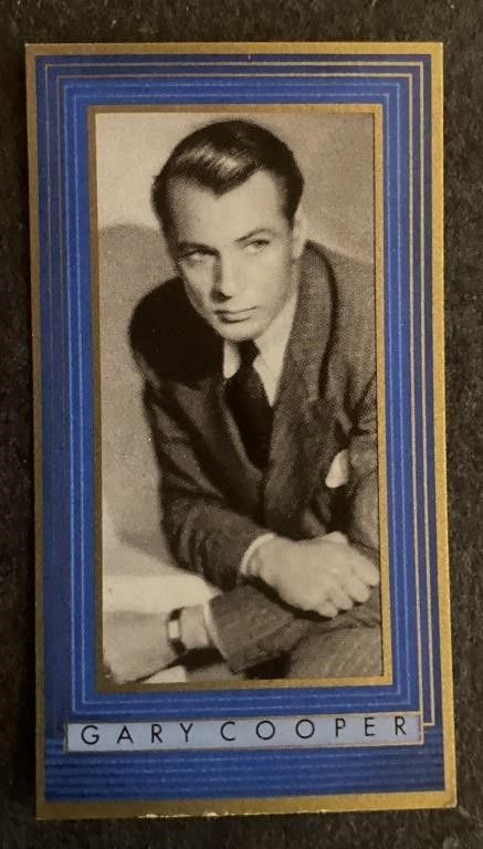 GARY COOPER: Antique Tobacco Card (1936)