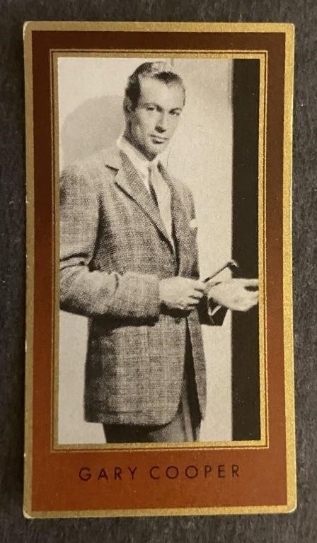 GARY COOPER: Antique Tobacco Card (1936)