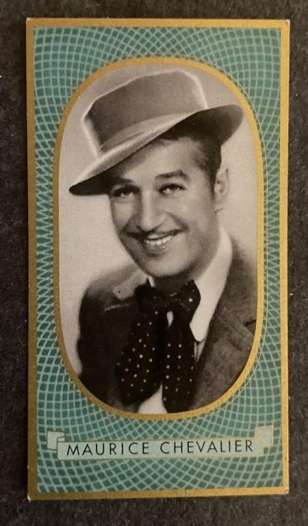 MAURICE CHEVALIER: Antique Tobacco Card (1936)