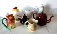 Teapots, Candy Dish, Creamers