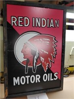 Red Indian Motor Oils Reproduction Sign
